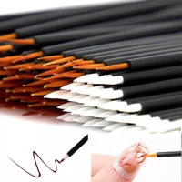 50pcs nail art painting graffiti pen nail art brush tool accesoires nail art gel liner pens disposable gel polish brush