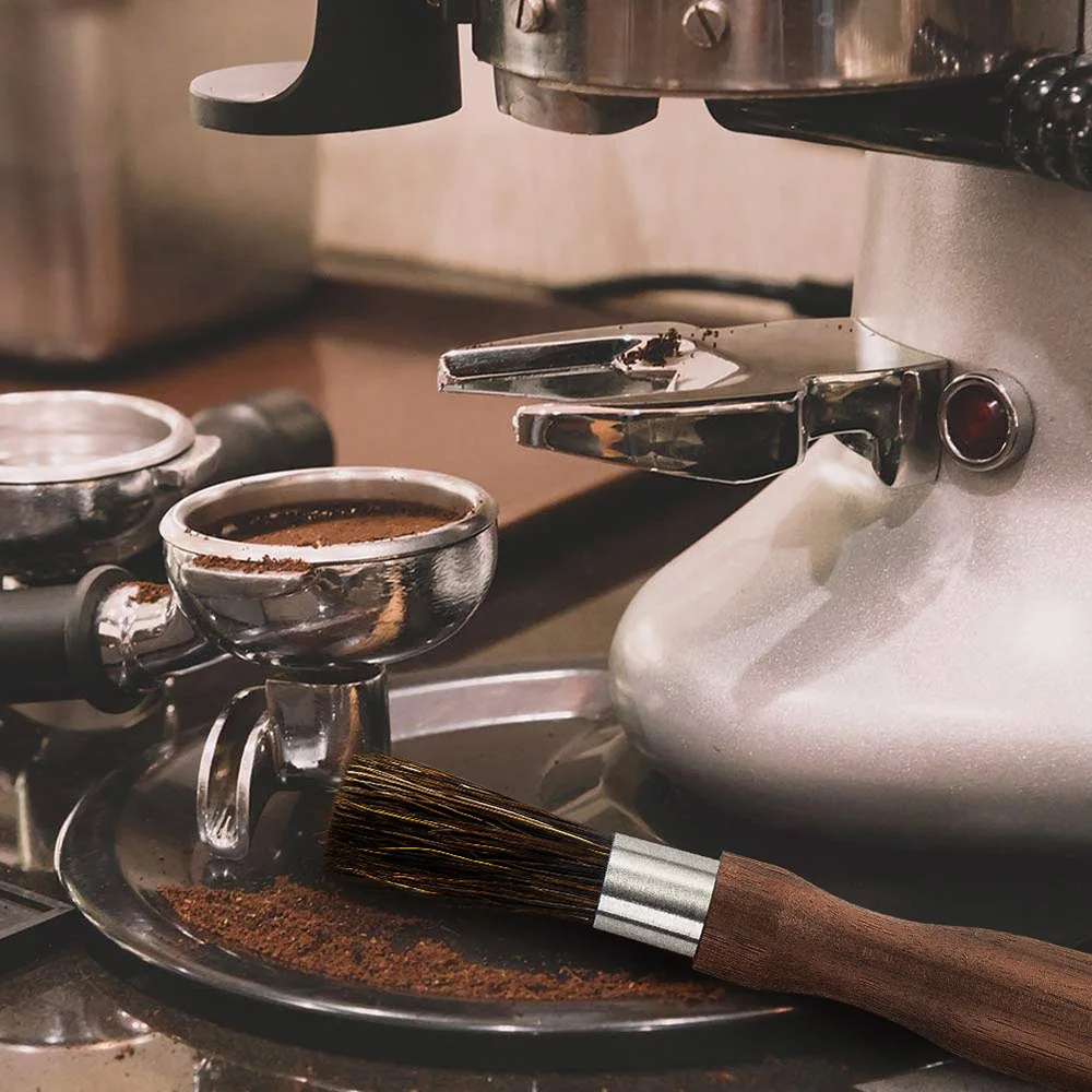 

Coffee Grinder Cleaning Brush And Bag With Natural Bristles Lanyard Coffee Machine Cleaner Tool For Barista Home Kitchen 1 Pcs