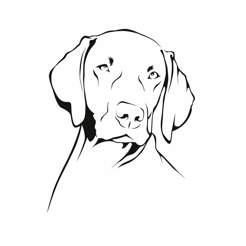 

13CMX16CM Weimaraner Dog Animals Pets KK Vinyl Decal Car Sticker Cartoon Black/Silver Car Accessories