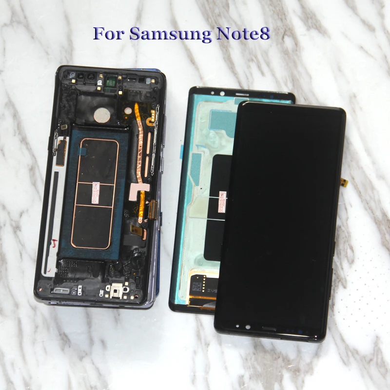 ЖК дисплей SUPER AMOLED с рамкой для Samsung Galaxy Note8 N9500 N950F N900D N900DS сенсорным экраном и