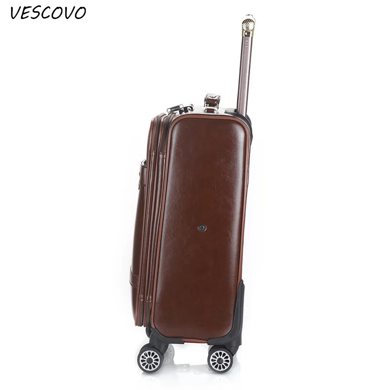 Деловой чемодан VESCOVO luggage16 20 24 дюйма высококачественный из искусственной кожи