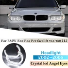 Для BMW E66 E65 Pre Facelift 760Li 760i 745i 745Li 2002 - 2005 комплекты оссветильник ительных приборов с кольцами Halo DTM стиль Хрустальные светодиодсветодиодный глаза ангела