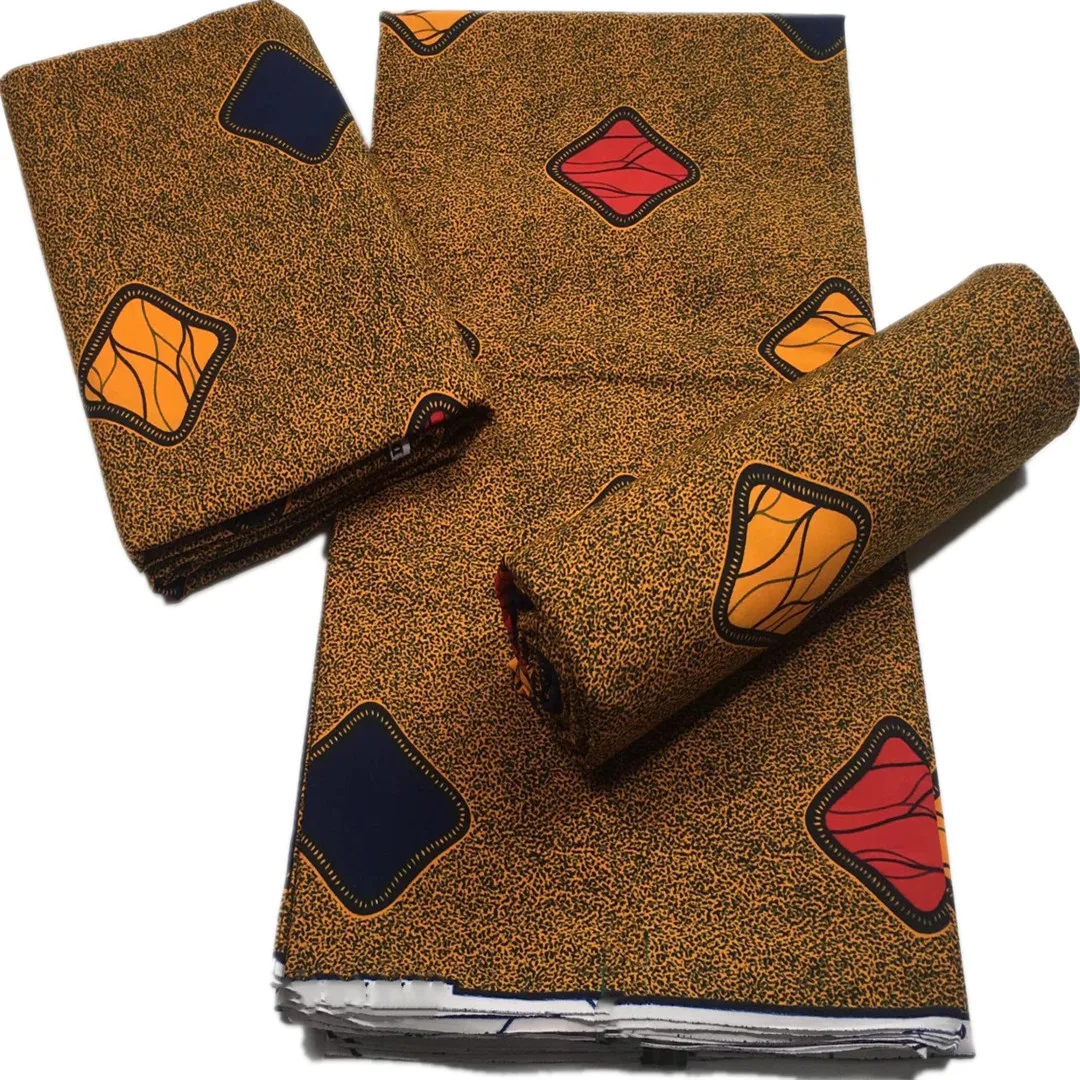 

100% Cotton Soft Veritable Ankara African Real Wax Prints Batik Fabric Sewing Dress Craft Material African Loincloth Tissus