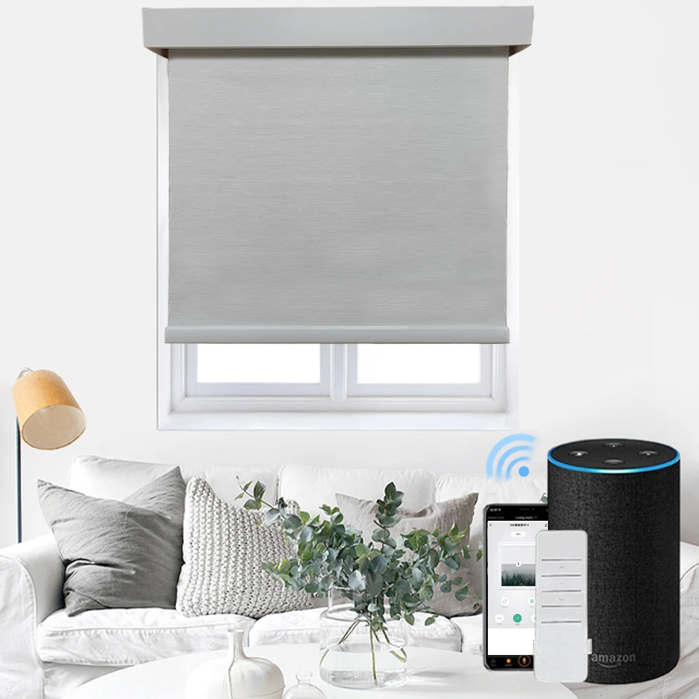 Умные квадратные роликовые жалюзи Blindify индивидуального размера с верхней