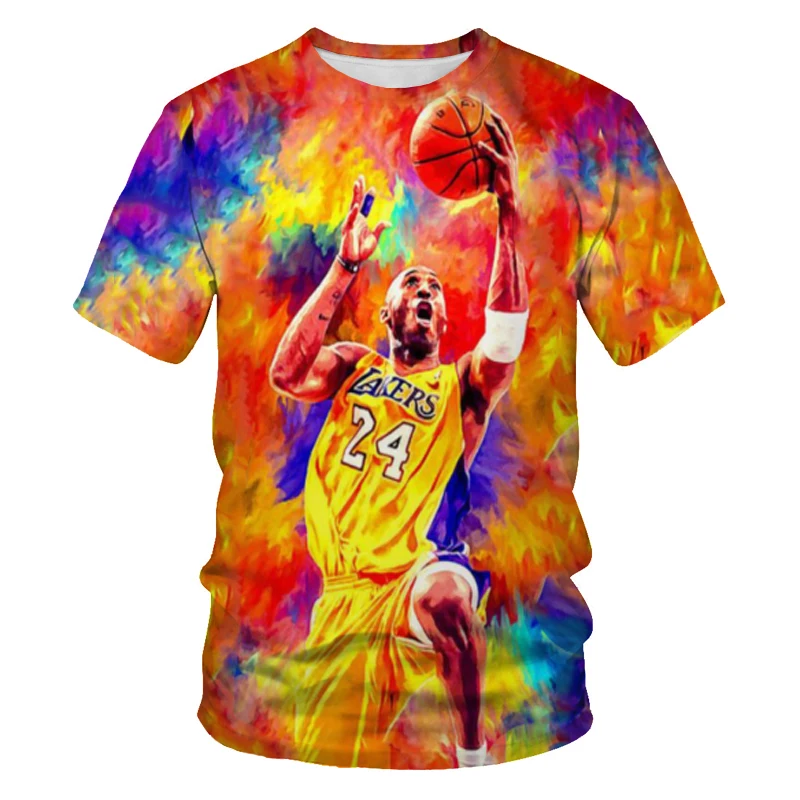 

2021 summer men's 3D printed all-star basketball short-sleeve T-shirt, comfortable fashion loose sport short sleeve XXS-6XL