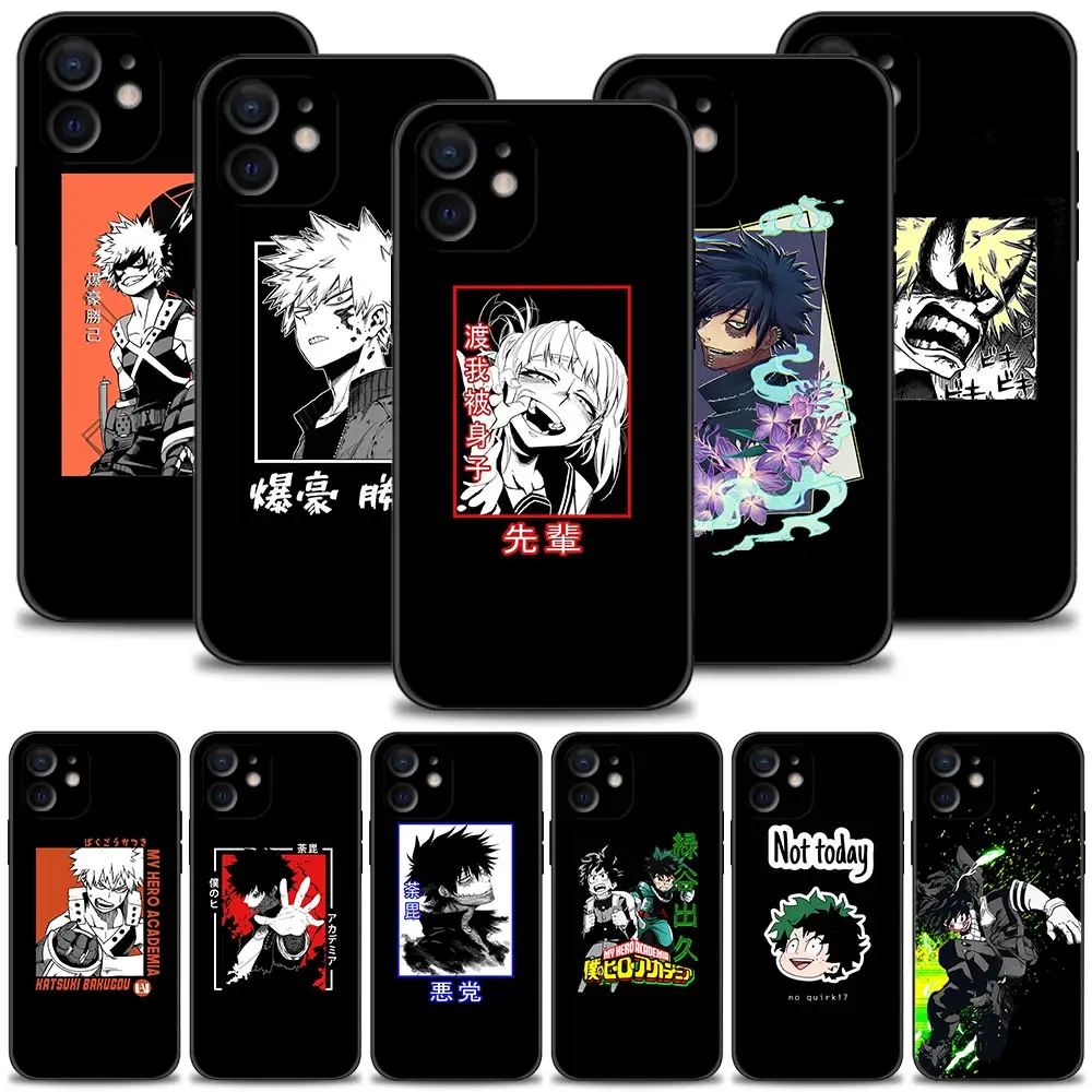 

Phone Case For Apple iPhone 13 12 11 Pro Max 13 12 Mini XS Max XR X 7 8 Plus 6 6S SE 2020 Silicon Shell Cover My Hero Academia