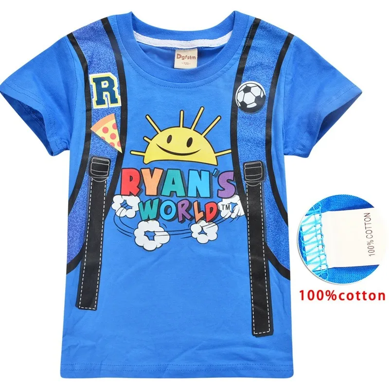 Футболка для мальчиков и девочек Ryan Toys Review модная футболка из 100% хлопка маленьких