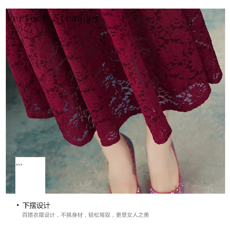 Женское длинное кружевное платье элегантное в стиле ретро с цветочной вышивкой и