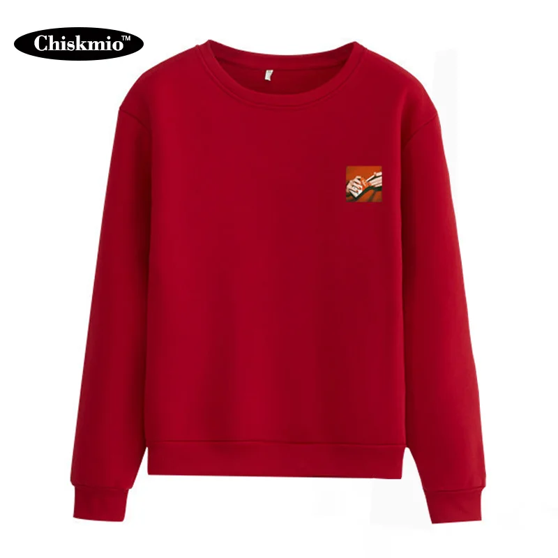 Женский бархатный Свитшот Chiskmio теплый свитшот с длинными рукавами и 0 образным