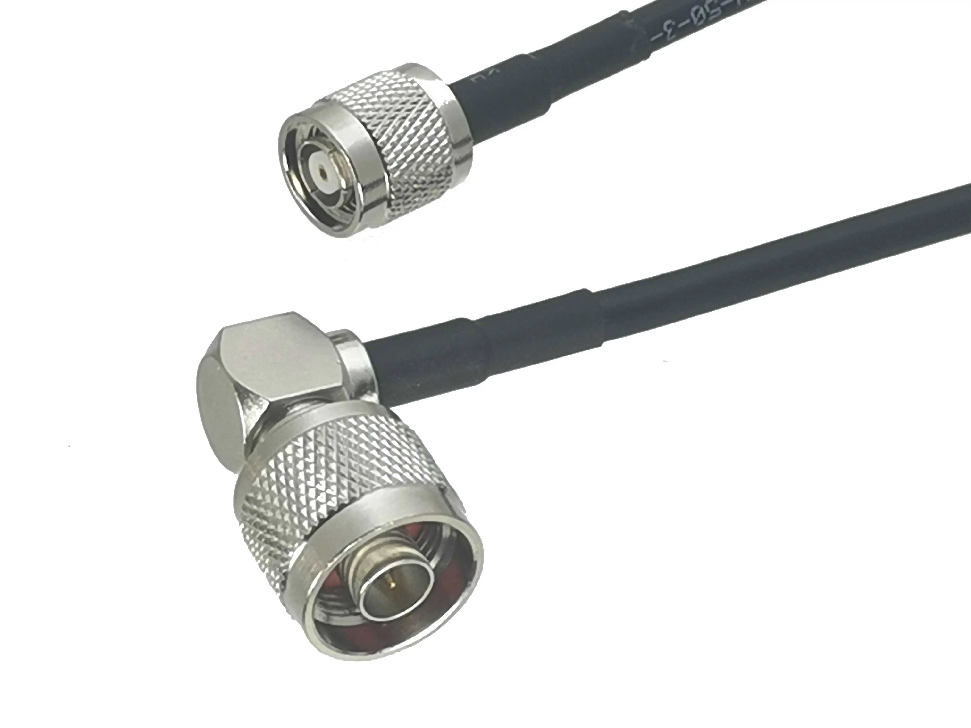 

1Pcs RG58 RP-TNC Male Jack to N Male plug Right angle Connector RF Coaxial Jumper Pigtail Cable 4inch~50M