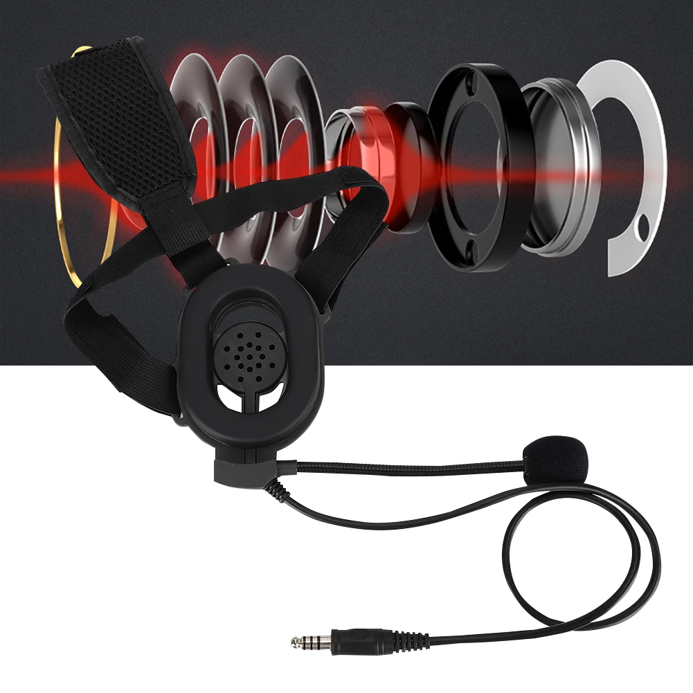 

K-Head Walkie Talkie Head-mounted Headset with Flexible Microphone Hanger for Active Callswalkie