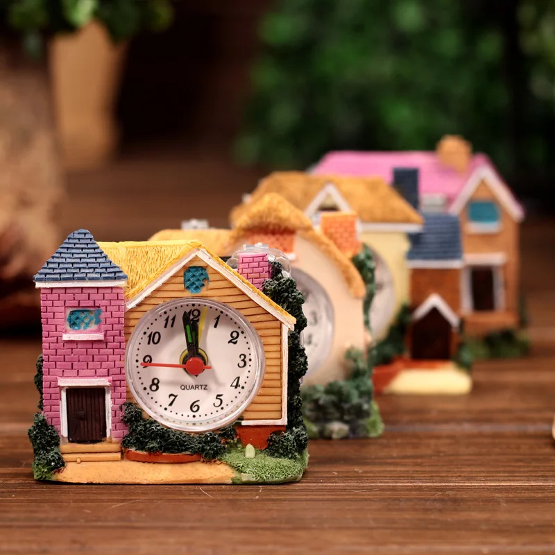 Китайский стиль Вилла антикварный будильник художественное здание для отдыха