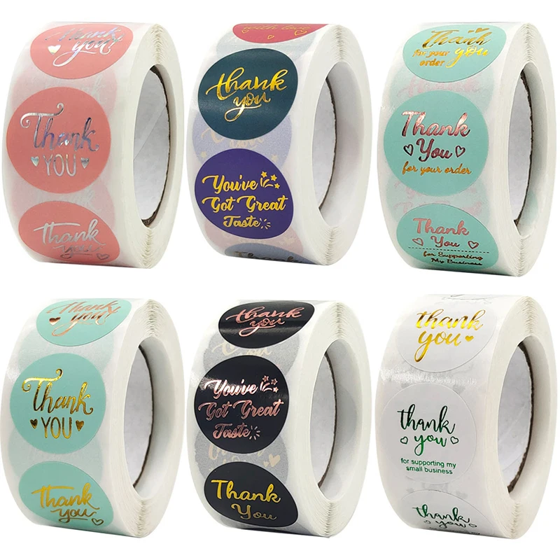 

1 Roller Gift Sealing Stickers Thank You Love Design Diary Scrapbooking Stickers Festival Birthday Party Gift Decorations Labels