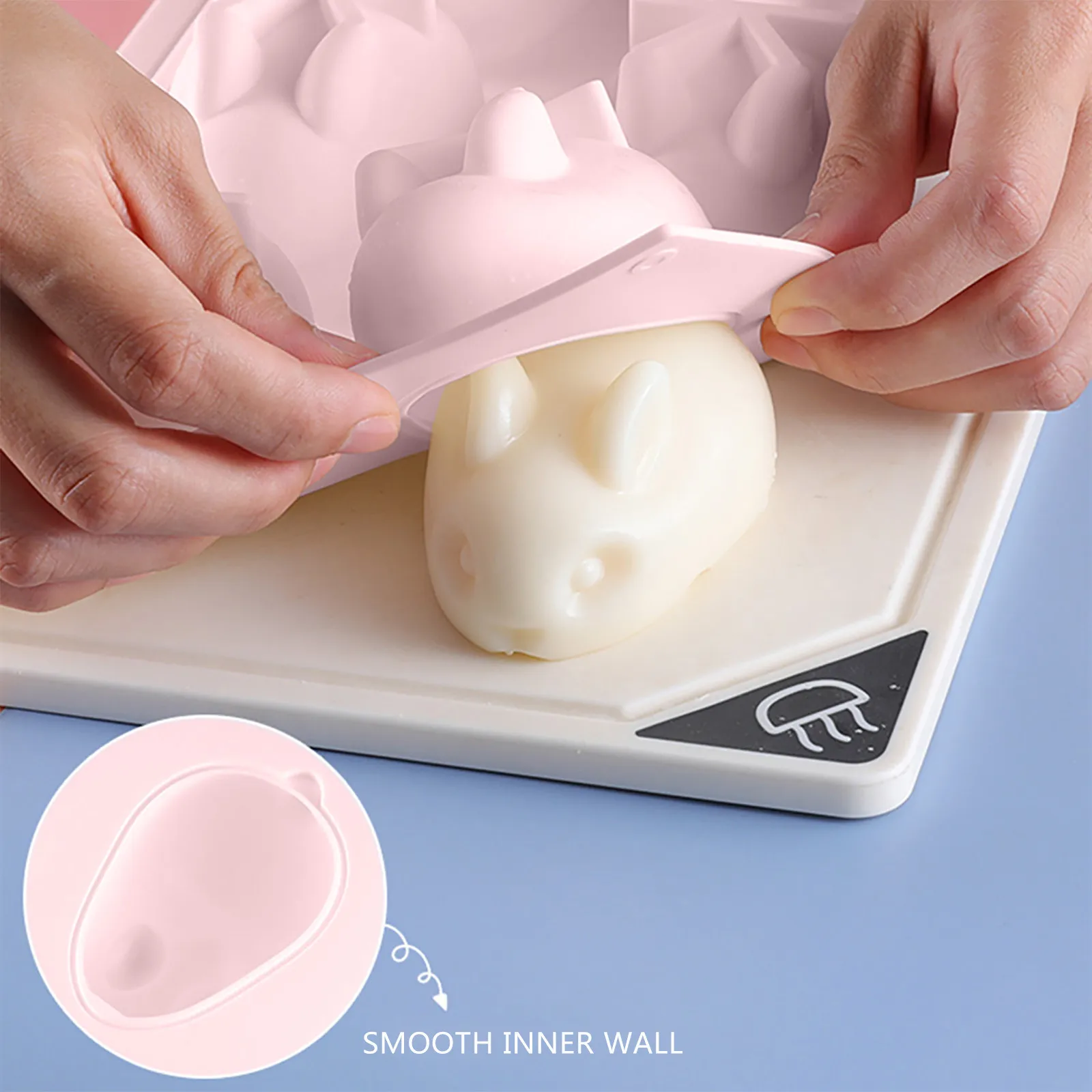 

Bake Easter Bunny Toy Chocolate Cake Pudding Jellies In Silicone Molds Green Funny New Toys Cute Cartoon