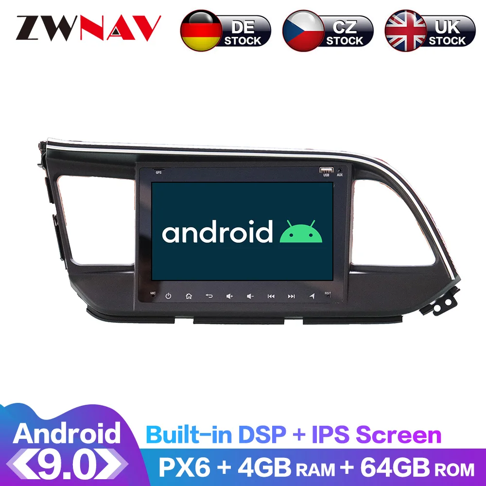 10 1 &quotAndroid 9.0 4 + 64G DSP радио автомобиля без DVD-плеера GPS-навигация для Hyundai Elantra 2015-9 0