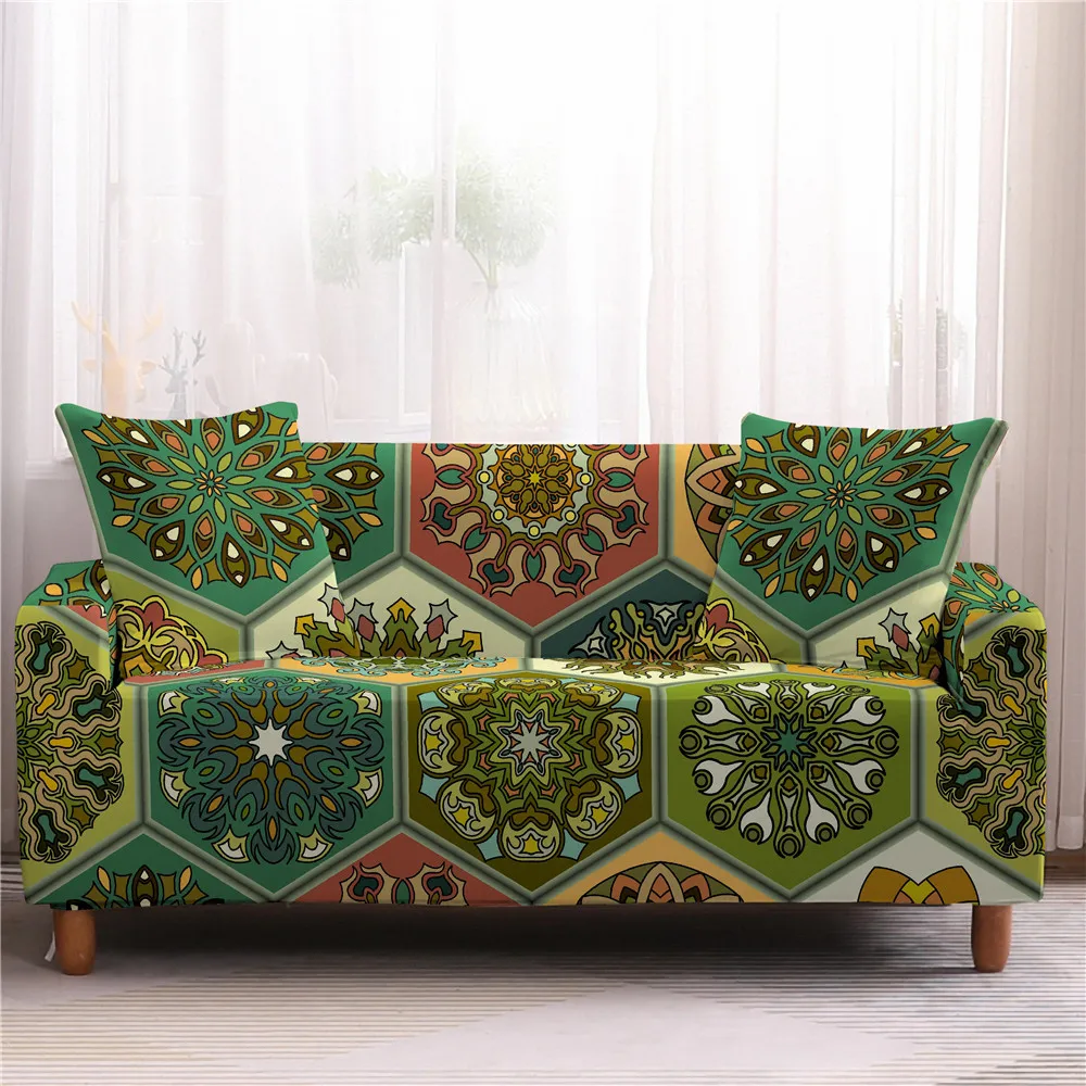 

2021 Bohemia Elastic Sofa Cover Living Room Decor All Inclusive Couch Cover Sectional L Shape Armchair Stretch Slipcover Seat