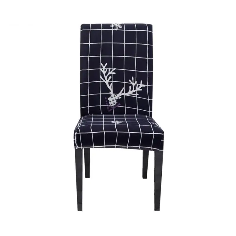 

Merry Christmas Chair Cover Spandex Stretch Seat Slipcover Arm Wedding Chair Seat Cover for Hotel Dining Room Banquet Home Decor