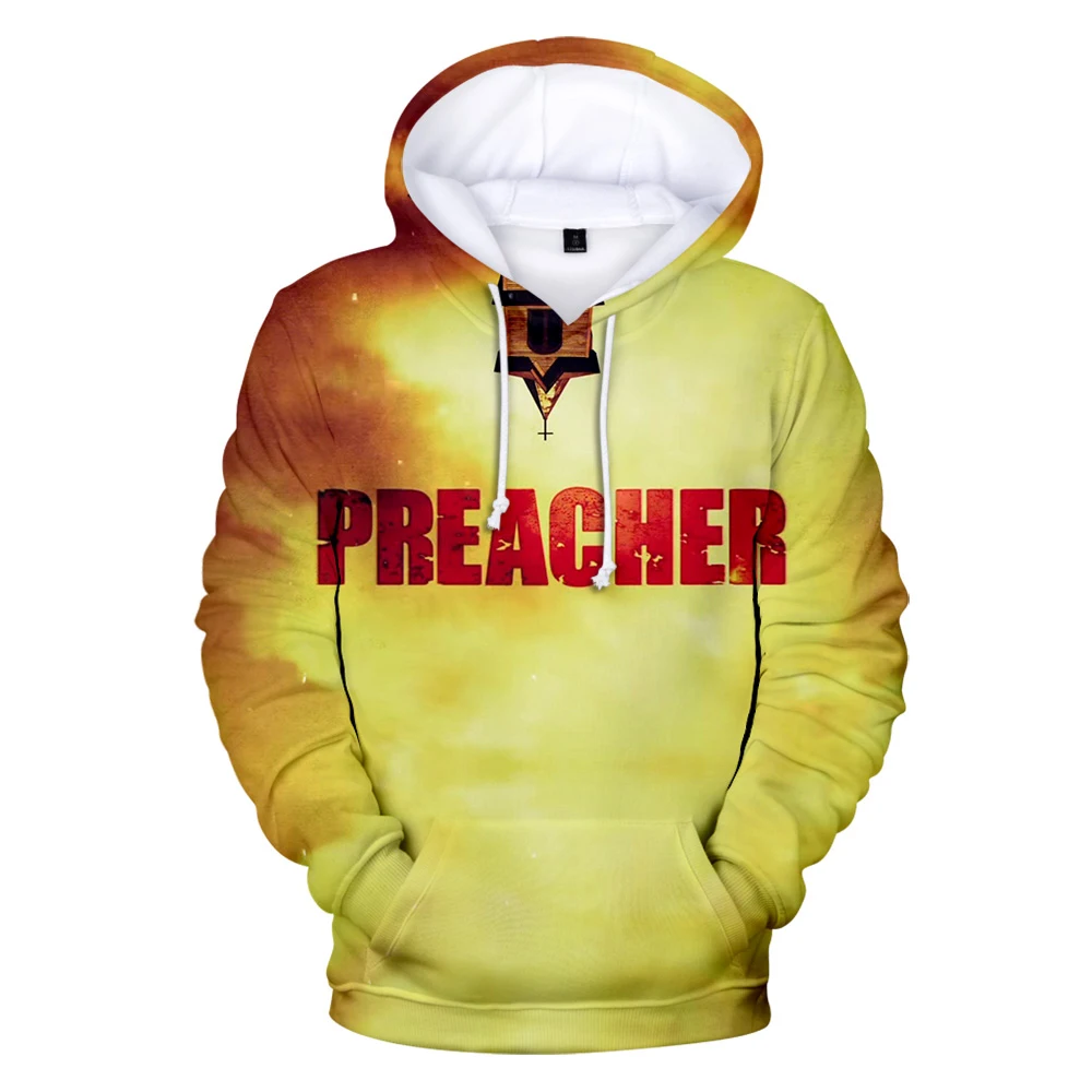 2019 осенне зимние трендовые толстовки с 3D принтом Preacher для мужчин и женщин Harajuku Fun