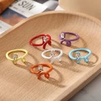 2021 fashion irregular personality ring female solid diamond ring simple acrylic index finger ring wholesale heart ring