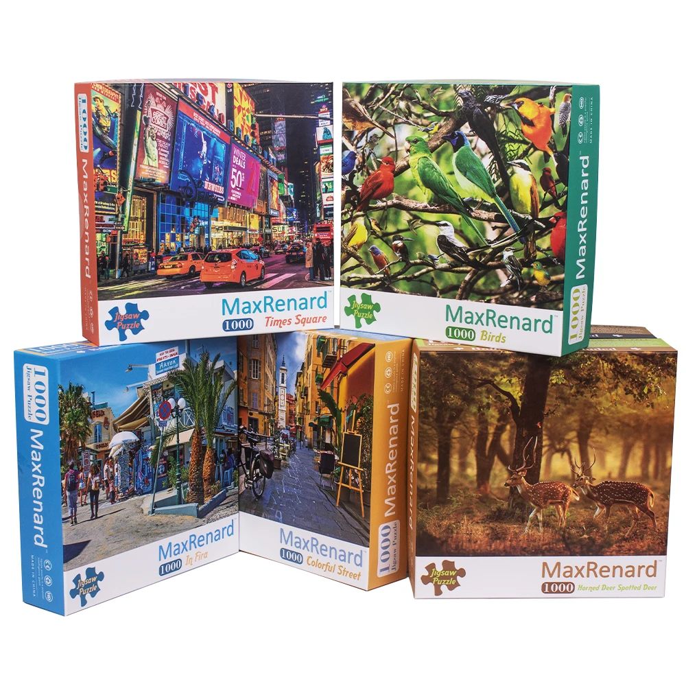 

MaxRenard 50*70cm Puzzle 1000 Pieces Jigsaw Puzzles For Adults Paper Assembling Animal Picture Hoened Puzzles Toys for Adults