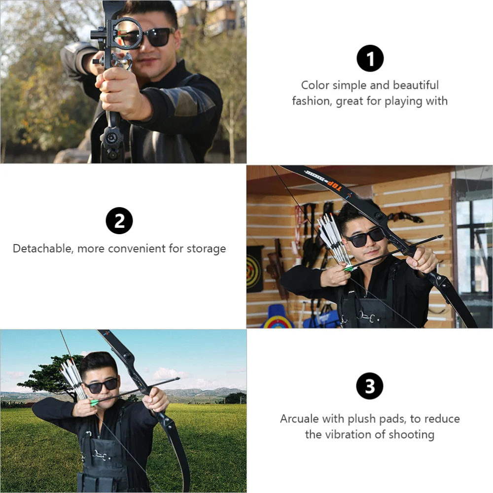 

1 Set of Outdoor Recreation Bow Curved Arrow Bow Recurve Arrow Bow