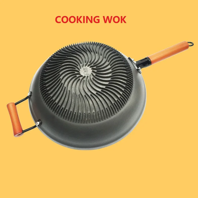 Чугунная сковорода Вок 13 дюймов 34 см|Сковороды| |