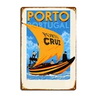 Постеры для путешествий-Порто Португалия, металлические знаки, Декорации для дома, фотообои