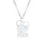 Простое Ожерелье в европейском и американском стиле с мышкой настроения для мужчин и женщин ожерелье из нержавеющей стали в стиле хип-хоп ожерелье с подвеской оптовая продажа