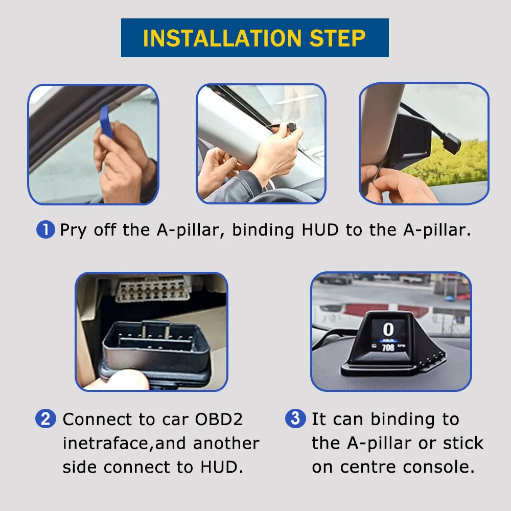 OBD GPS на лобовое стекло Дисплей двойной Системы Автомобильный цифровой Hud