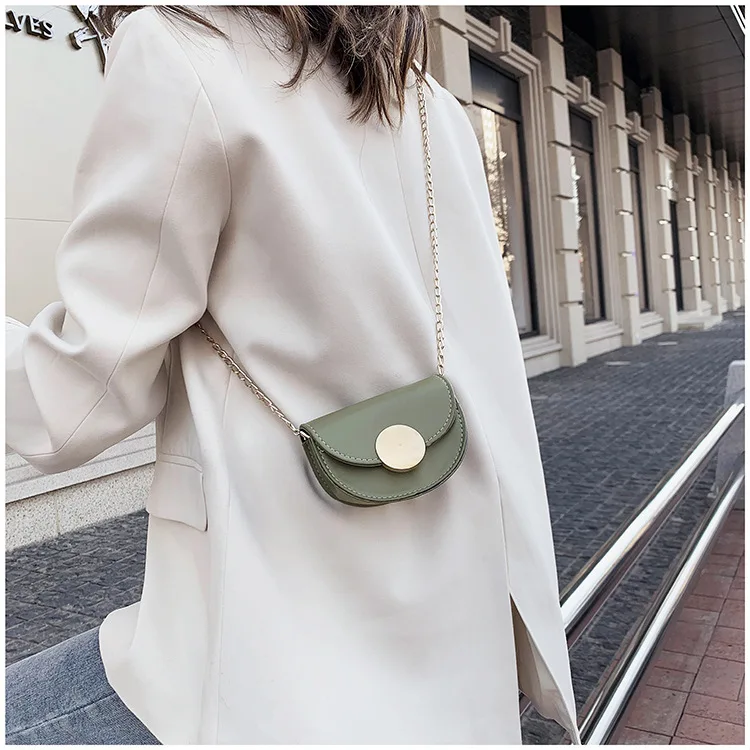 Summer saddle Messenger bag female crossbody Mini cute 2020 new trend chain shoulder women handbag |