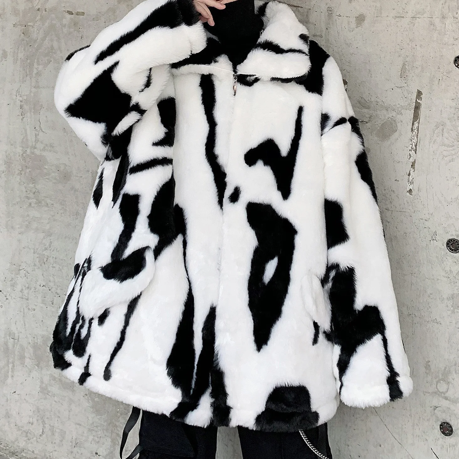 Мужская зимняя куртка из искусственной кожи с принтом | одежда