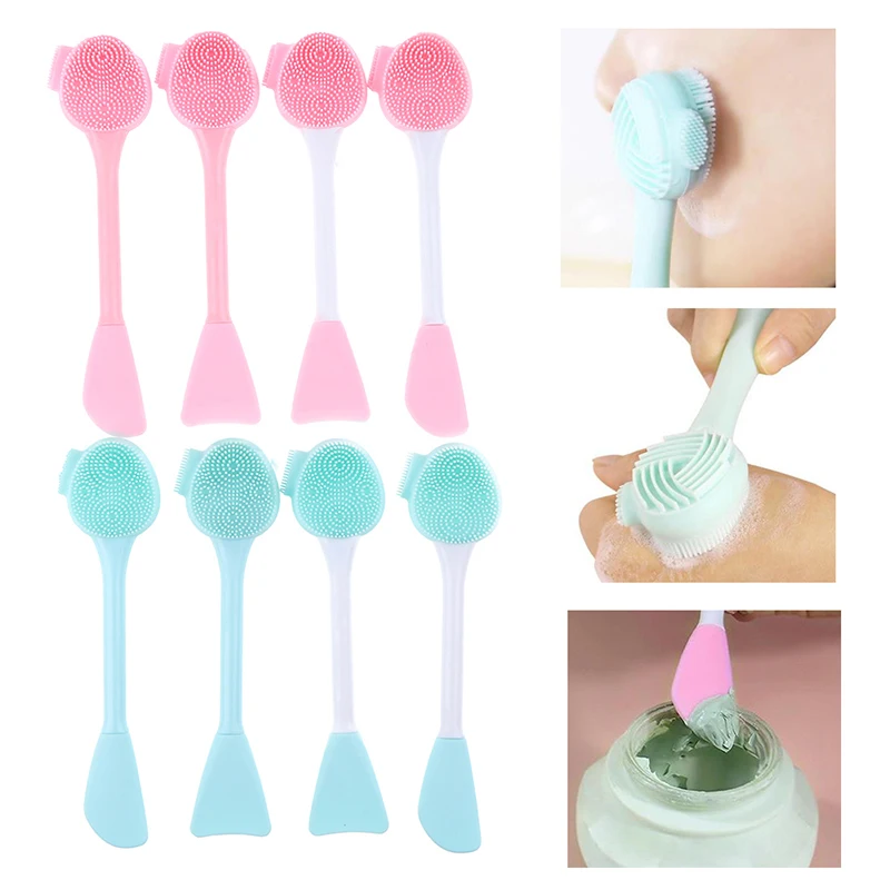 

1Pc Handheld Silicone Face Cleansing Brush Skin Exfoliating Pore Cleaner Make-up Remover And Facial Cleansing Brush