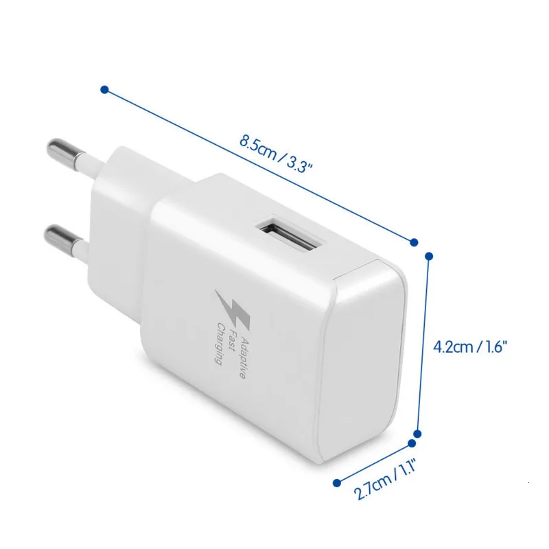 Адаптер для зарядного устройства 2А USB порт + кабель micro USB/type C/Lightning 1м|Зарядные