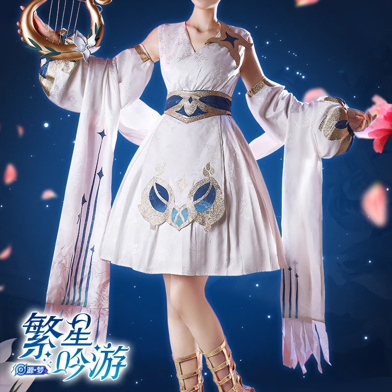 Аниме King Of Glory Cai вэнь со Косплэй костюм платье манекен для шарфа парика на каждый