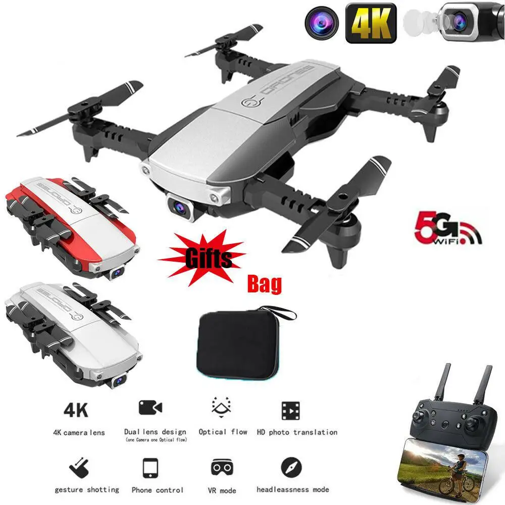 

RC Helicopter Toys Drone x pro 5G Selfie WIFI FPV with 4K HD Dual Camera Foldable RC Quadcopter