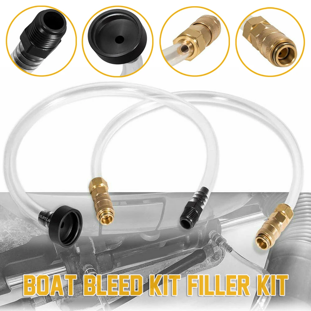 2pcs Boat Car Bleed Filler Kit For Seastar Hydraulic Steering Systems Refilling Steering Fluid Tool Repair Accessories