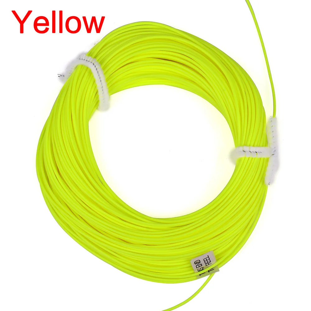 

100FT Weight Forward Floating Fly Fishing Line WF-2F/3F/4F/5F/6F/7F/8F Fly Line Moss Green/Orange/FluoYellow /Teal Color
