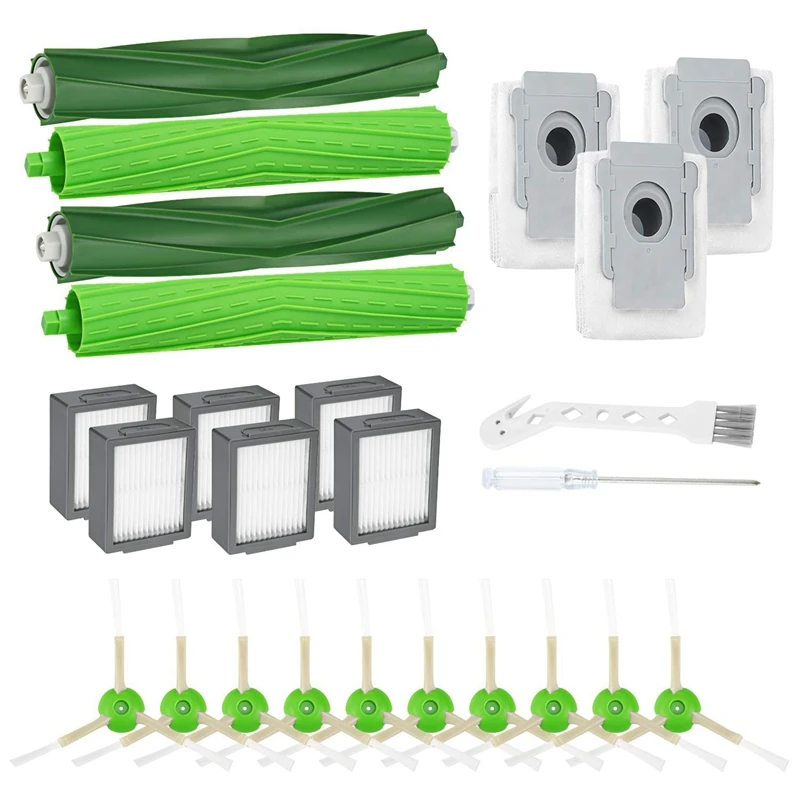 

Hepa Filters Edge Brushes Multi-Surface Rubber Brushes Replacement Parts For Irobot Roomba I7 I7+/I7 Plus E5 E6 Vacuum Cleaner A