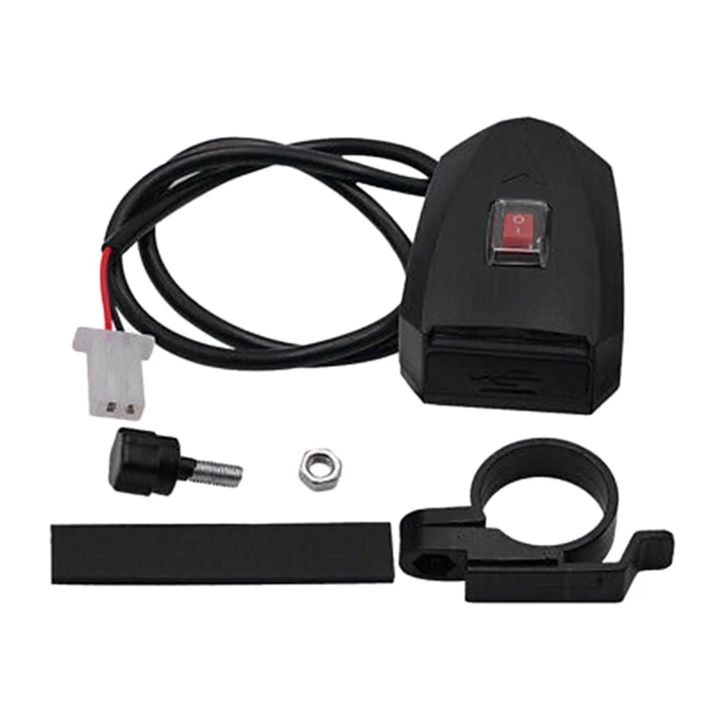 

Мотоцикл автомобиль двойной USB телефон зарядное устройство руль крепление с переключателем водонепроницаемый ATV