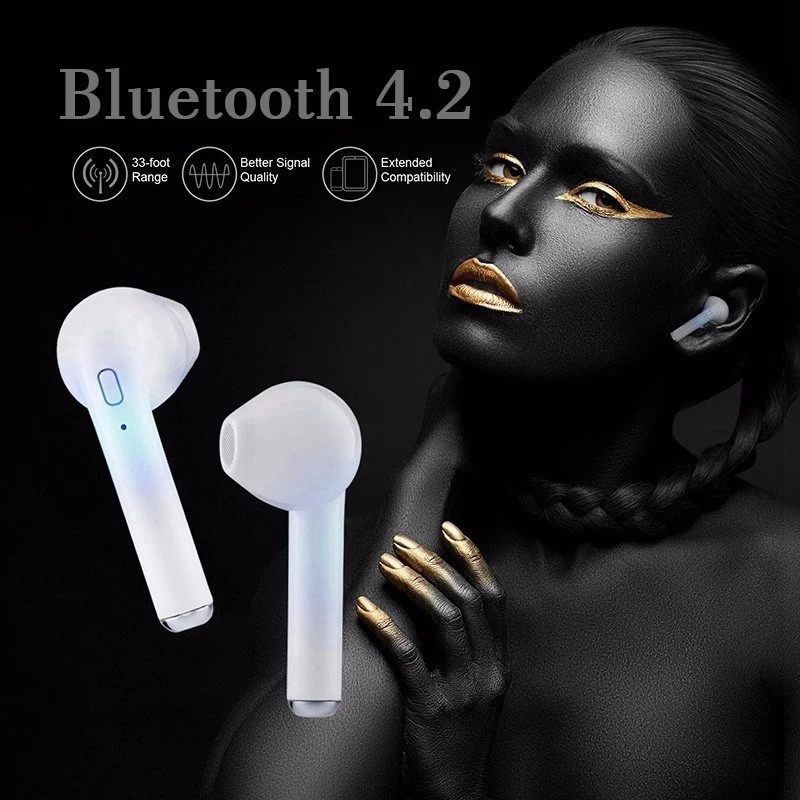 Настоящие беспроводные наушники i7s TWS Bluetooth наушники стерео Спортивная гарнитура с зарядным устройством для всех смарт-наушник для телефона