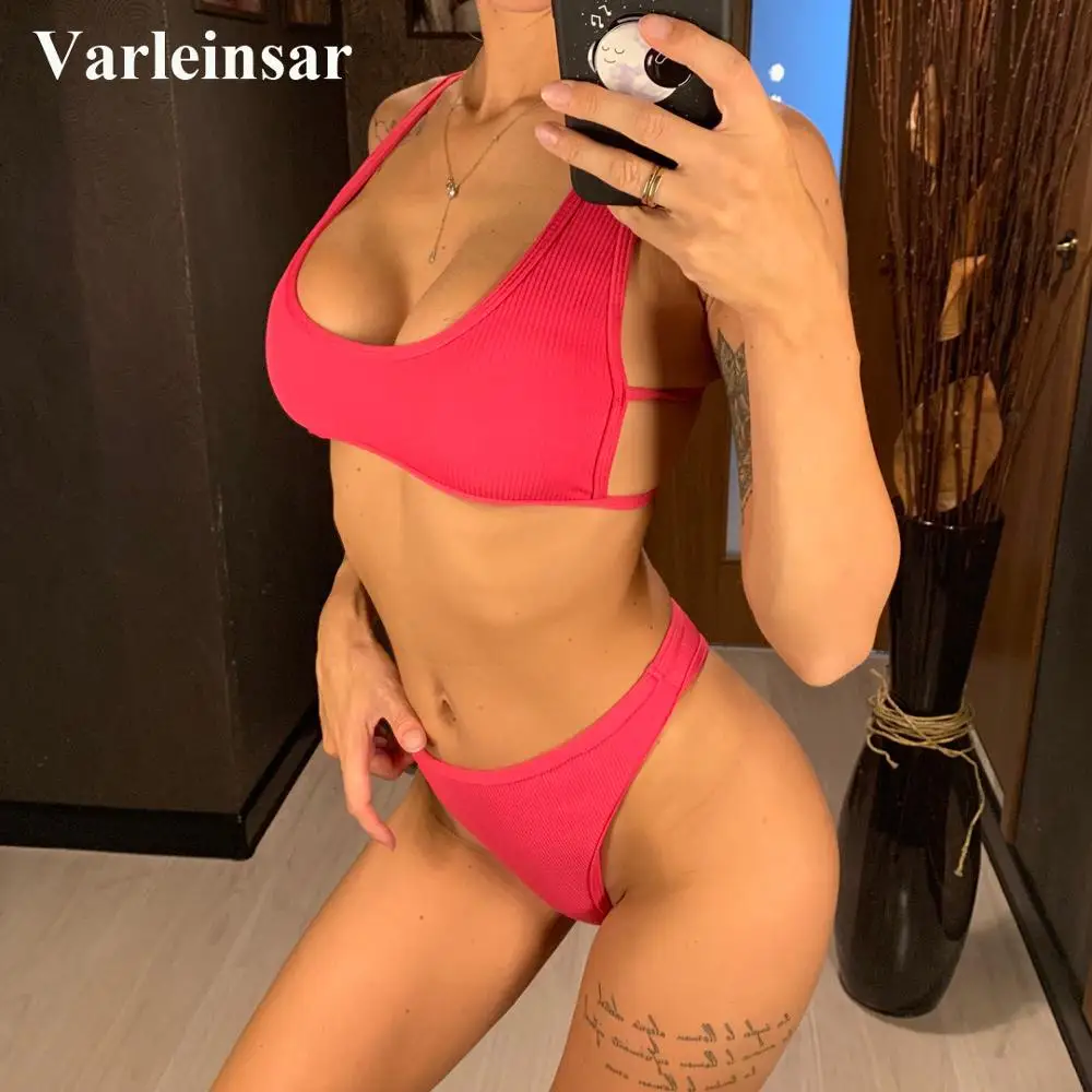 Купальник V1563 бикини с высокой талией женский купальник из двух предметов