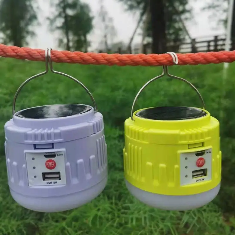 

Newest 2021 solar rechargeable camping light household LED emergency light mobile power supply portable lanterns dropshipping