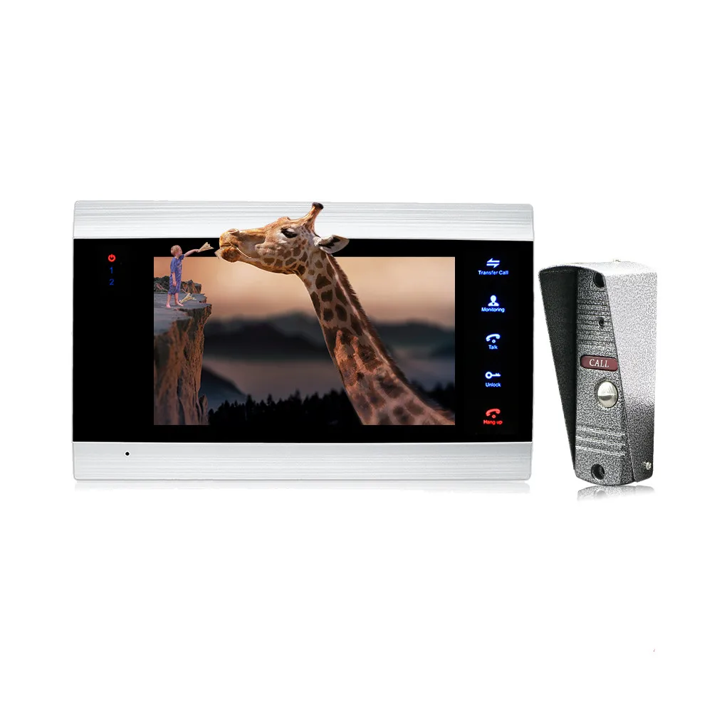Homefong 1200TVL HD видеодомофон домофон с дверной звонок с записью данных камера широкий угол обнаружения движения ночное видение - Цвет: No sd card
