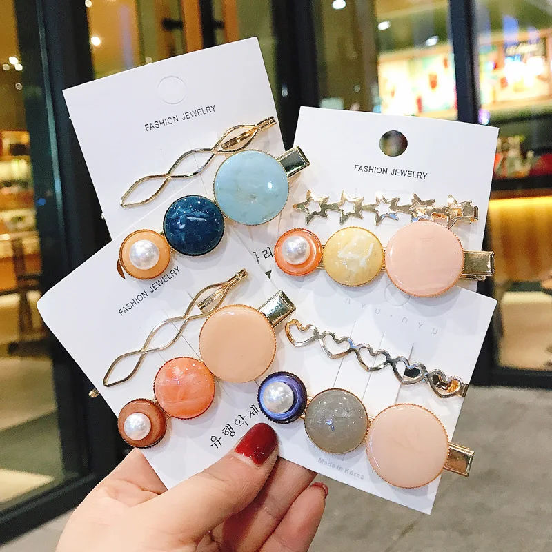 Новые модные милые яркие розовые Роскошные заколки для волос винтажные