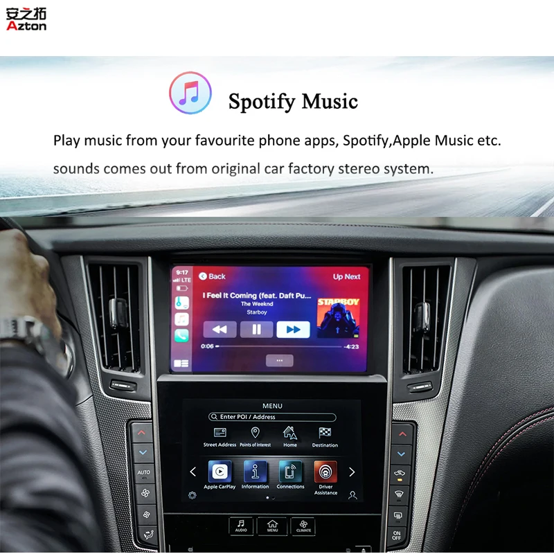 Автомобильный Android AirPlay Apple CarPlay для Infiniti Q50 Q60 Q70 QX50 Q50L 2015 2016 2017 2018 2019 WIFI беспроводной