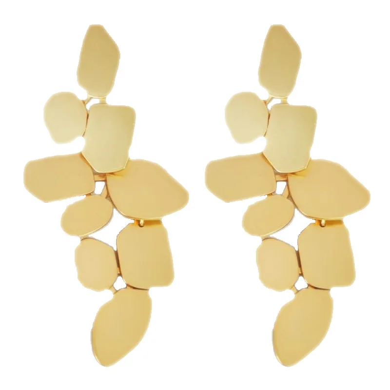 

European and American geometric Earrings women exaggerate elegant simple design sense long earrings Retro