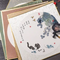 thicken silk raw xuan paper cards chinese rice paper card calligraphy watercolor painting lens paper cards carta di riso 10sheet