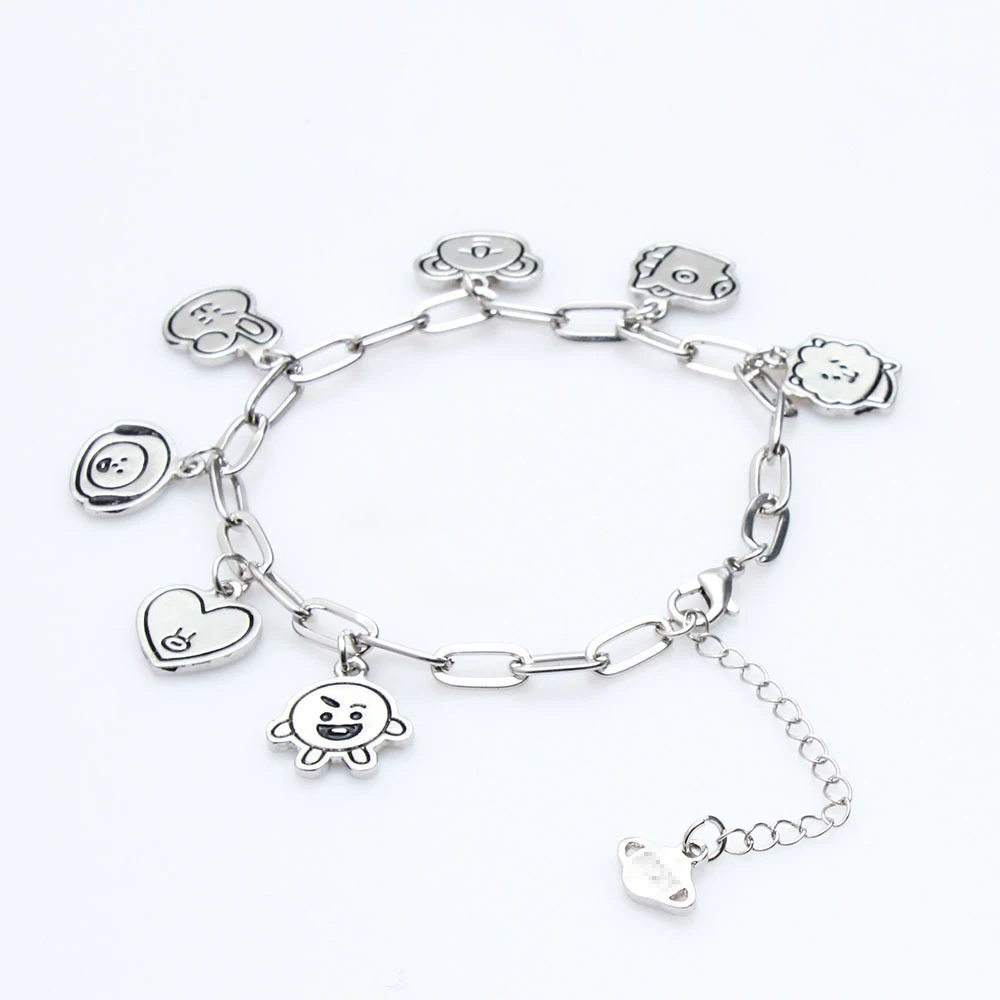 

Charm Bracelets Jewelry Stainless Steel Animal Accessories Korean Bracelets for Women Couple Bracelet Kpop Gift for Girl Friends