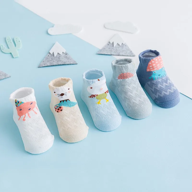 5 Pair/Set Newborn Children Sock Gift Animal Pattern Short Non-Slip Breathable |