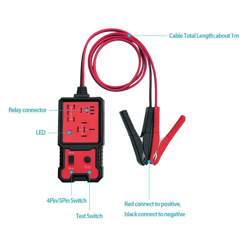 

N84F 12V Electronic Automotive Relay Tester Universal For Cars Auto Battery Checker